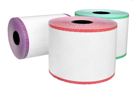 Luminosité de Rolls de papier thermosensible de caisse enregistreuse de blanc de certificat de FSC intense pour le restaurant