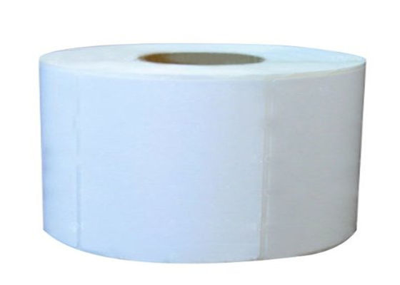 4 x 3 ont perforé les labels thermiques imperméables adhésifs permanents