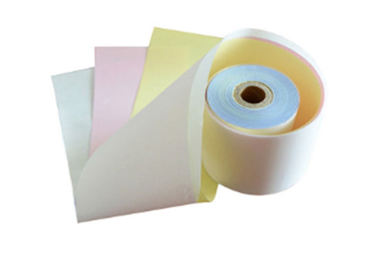 Papier autocopiant jaune blanc de NCR de l'image claire 76x70mm