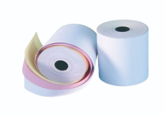 Papier autocopiant jaune blanc de NCR de l'image claire 76x70mm